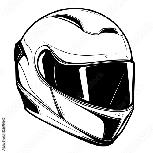 High-quality motorcycle helmet design in a sleek, modern style suitable for various riding conditions