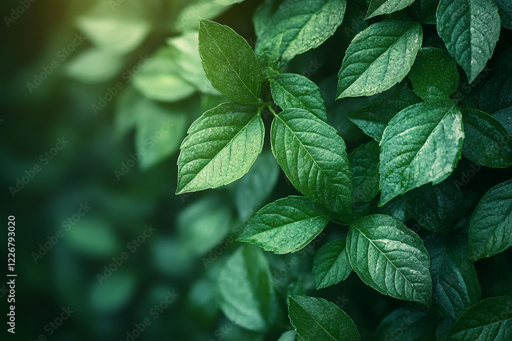 Lush Green Leaves Botanical Background Image Lush Green Leaves Botanical Background Image