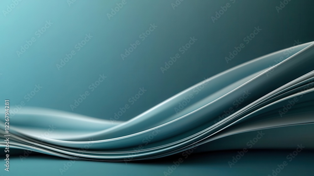 Obraz premium Dynamic surface art graphic resources showcasing fluid paper waves