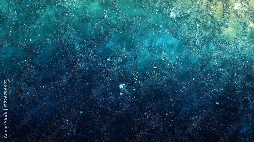 Obraz premium Dark blue to teal green abstract gradient with metallic textures