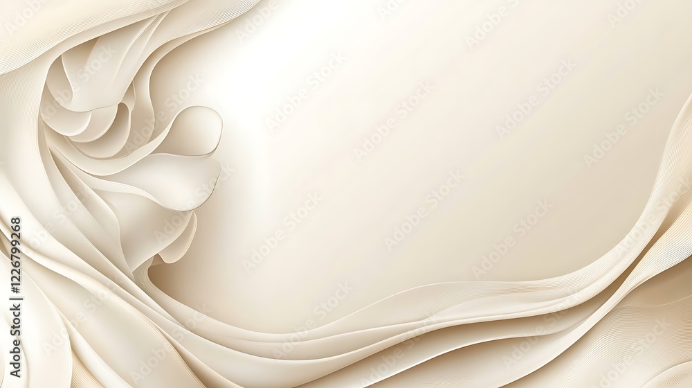Obraz premium Abstract Beige Waves Design Background Image