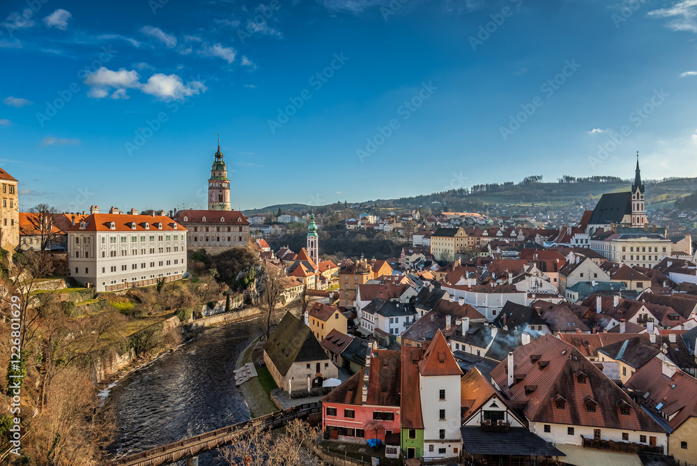 Panoramic View of Cesky Krumlov with Castle and River
Panoramic View of Cesky Krumlov with Castle and River