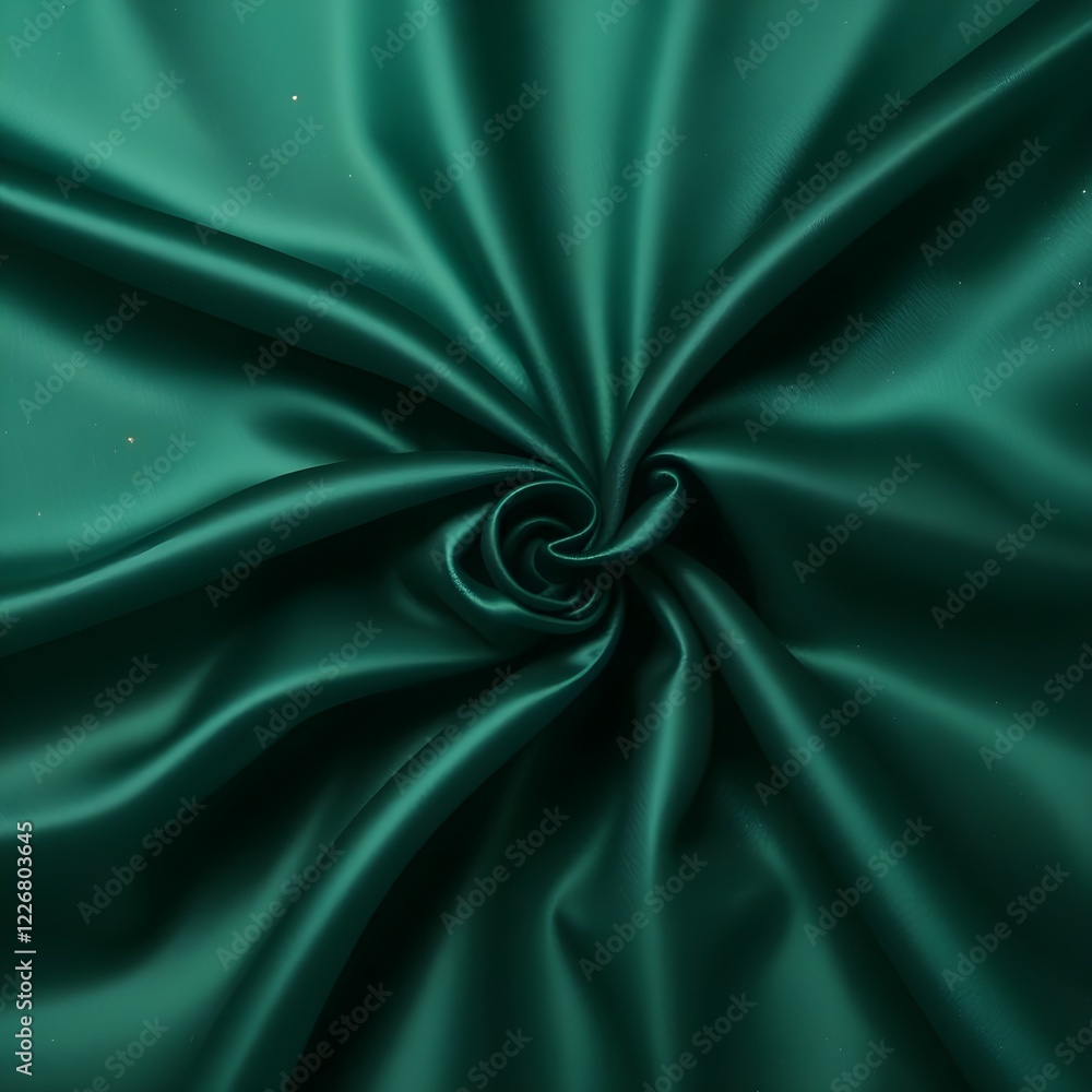 Obraz premium Verde aventurina oscuro y satén jade. Lujosa tela de seda abstracta con un sutil brillo degradado