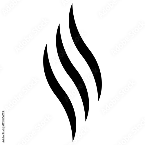 Icon aroma evaporation, logo warm smoke vapor diffusion