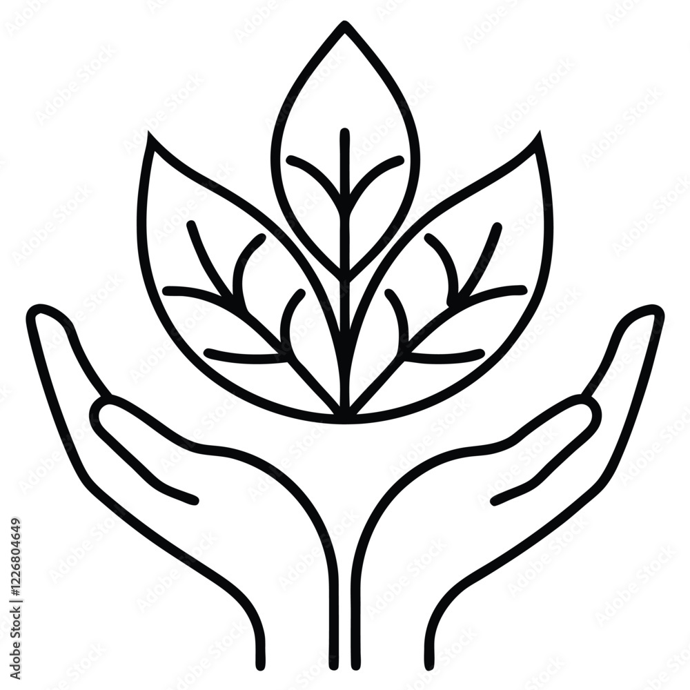 Hands Holding a Sprout: Symbol of Growth and Nurturing Hands Holding a Sprout: Symbol of Growth and Nurturing