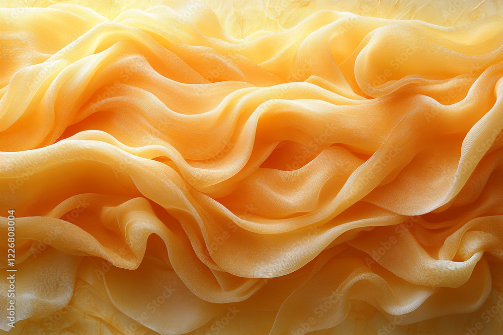 Fototapeta premium Amber Fabric Draped in Soft Gentle Waves