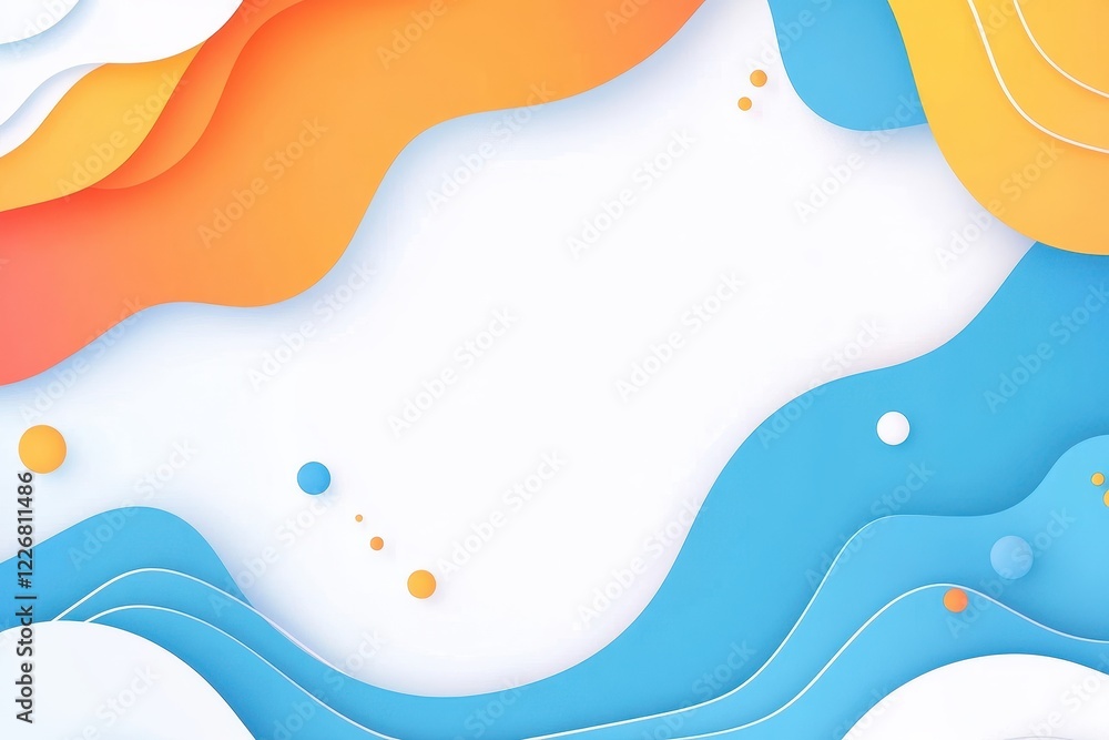 Abstract paper cut waves background design Abstract paper cut waves background design