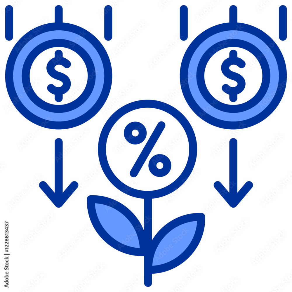 Financial Production Partners Mixed Blue Simple Icon Vector Financial Production Partners Mixed Blue Simple Icon Vector