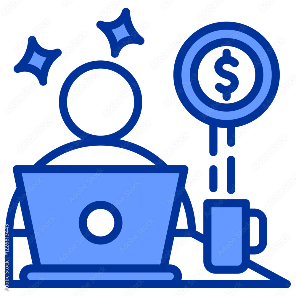 Financial Production Partners Mixed Blue Simple Icon Vector Financial Production Partners Mixed Blue Simple Icon Vector