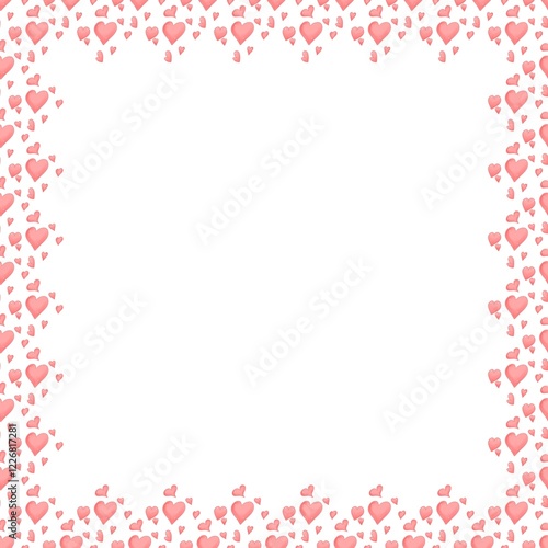 Wallpaper Mural Pink love shaped illustration on white background  Torontodigital.ca