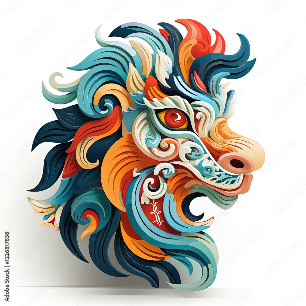 Mythical Creature from Polish Folklore in an Intricate Vector Illustration Mythical Creature from Polish Folklore in an Intricate Vector Illustration