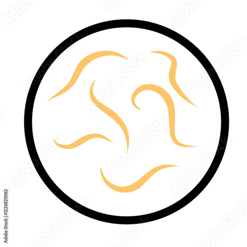 Parasite worm icon illustration 