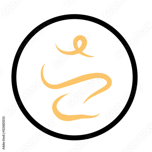 Parasite worm icon illustration 