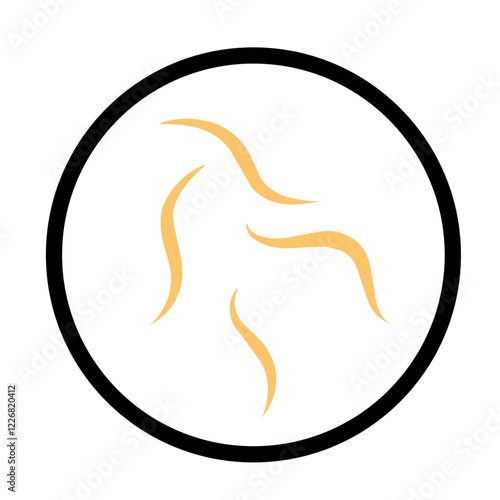 Parasite worm icon illustration 