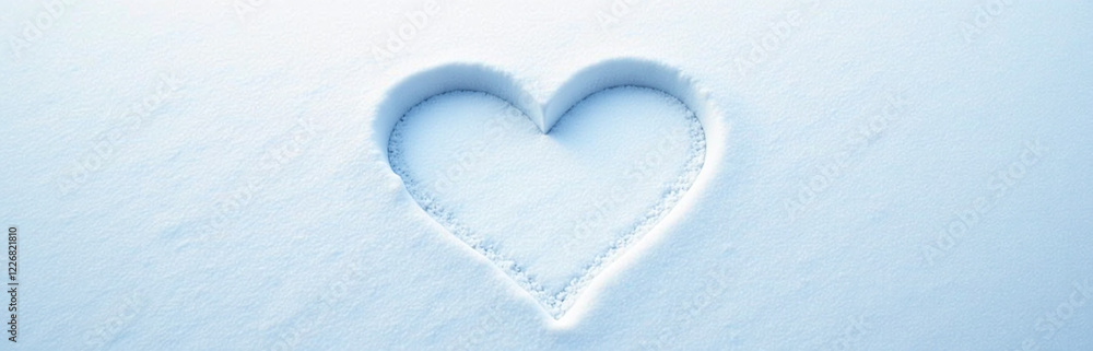 Le Coeur Est Dessiné Dans La Neige, Un Symbole De Amour Et De Beauté Naturelle Qui Inspire Émotion. 00001 Le Coeur Est Dessiné Dans La Neige, Un Symbole De Amour Et De Beauté Naturelle Qui Inspire Émotion. 00001