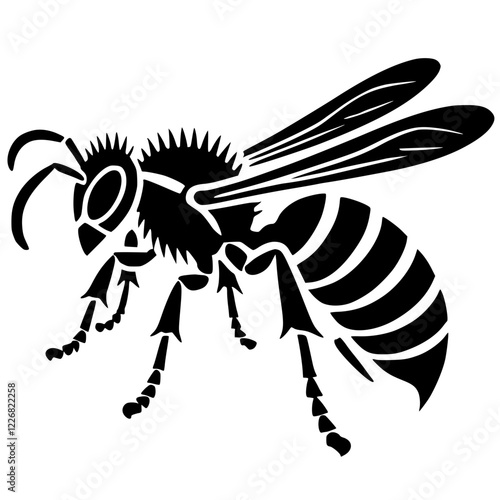 Silhouette of a wasp