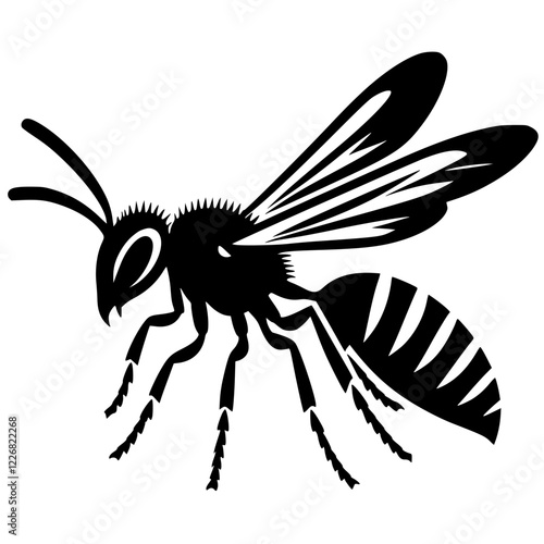 Silhouette of a wasp