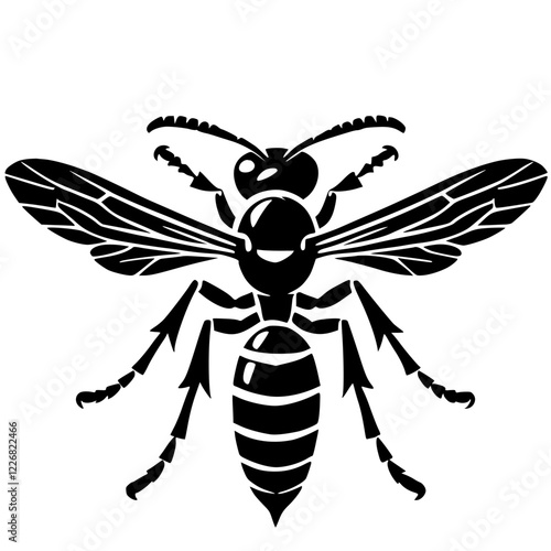 Silhouette of a wasp