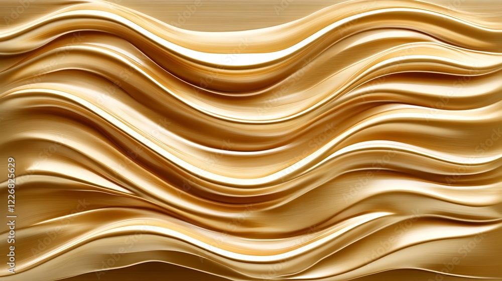 Obraz premium Abstract Golden Waves Elegant Swirling Design
