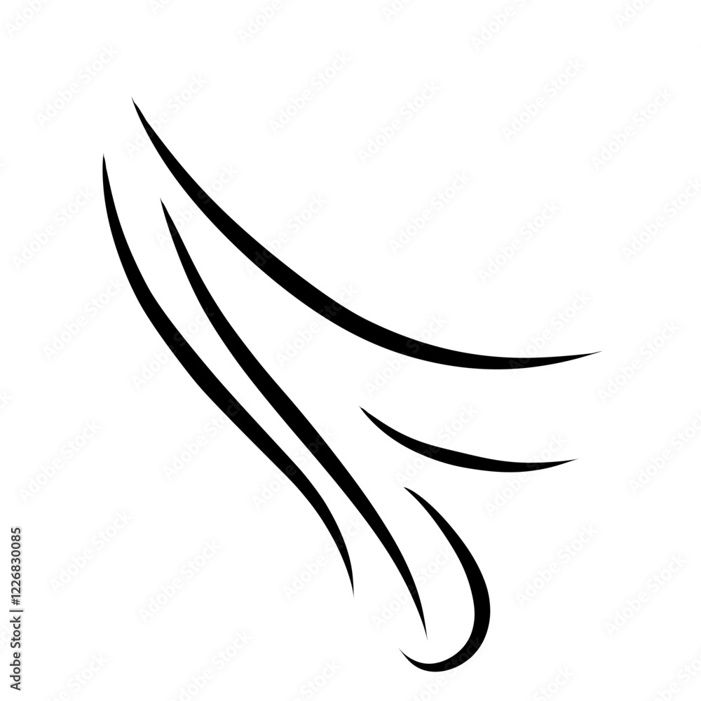 Fototapeta premium Wind sweep effects illustration 