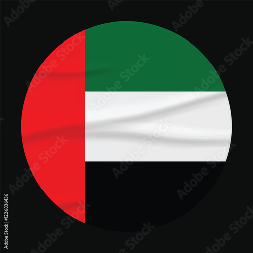 Free Download United Arab Emirates, UAE Flag Stickers. Glue-on, wrinkled stickers or labels - GFXLoad