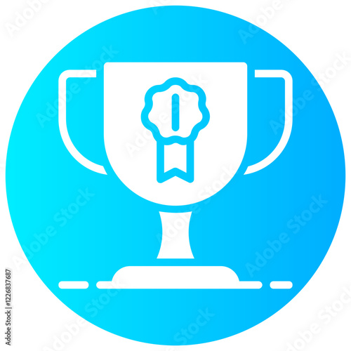trophy vector round glyph icon