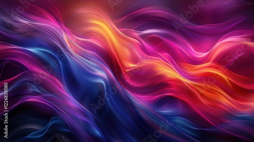 Wallpaper Mural Abstract Multicolored Background with Smooth Lines, Waves, and Curves Torontodigital.ca
