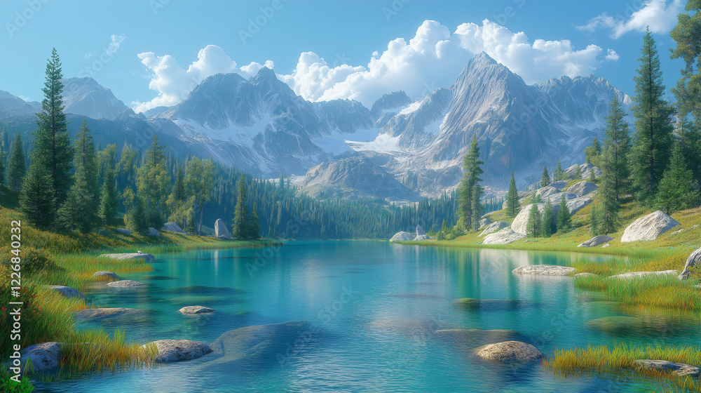 Fototapeta premium Pristine Lake Landscape