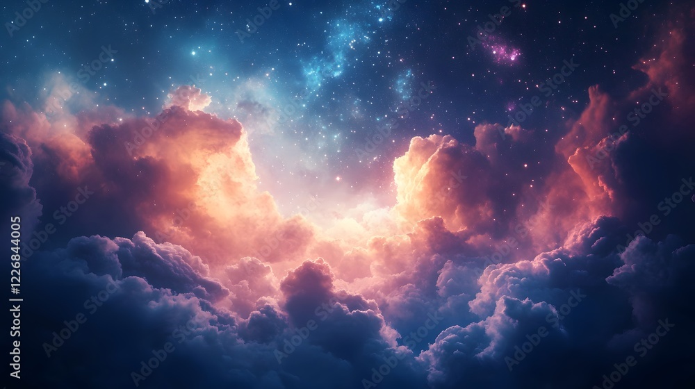 Magical Portal of Swirling Stardust Inviting to Behold a Majestic Galaxy Enriched with Colorful Nebulae Magical Portal of Swirling Stardust Inviting to Behold a Majestic Galaxy Enriched with Colorful Nebulae