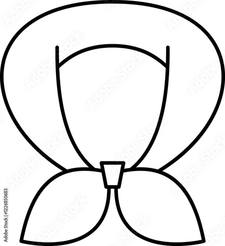  ネッククーラーのベクターイラストアイコン シンプル 熱中症対策 