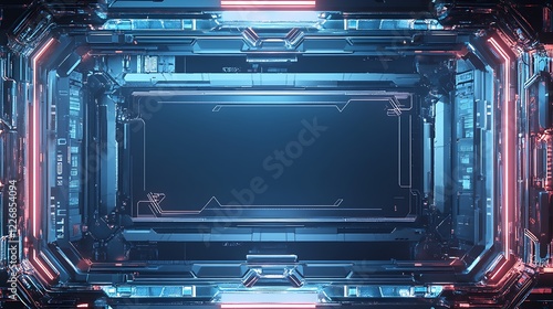 Wallpaper Mural Futuristic Sci Fi Technology Frame Abstract Design Torontodigital.ca