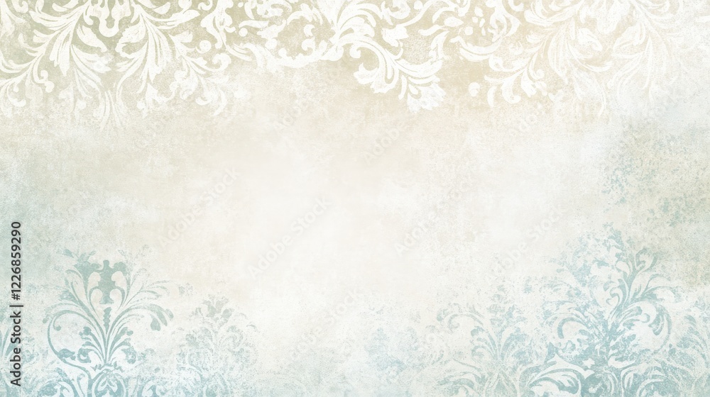 Delicate Lace Pattern in Light Blue and Cream for Romantic Backgrounds Delicate Lace Pattern in Light Blue and Cream for Romantic Backgrounds