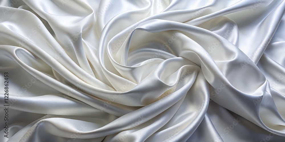 Obraz premium White Silk Fabric, Rule of Thirds, Photography, Draped, Elegant