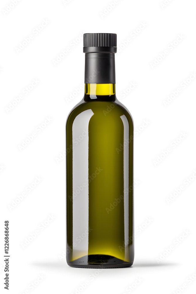 Olive Oil Bottle with blank label Mockup isolated on white background Olive Oil Bottle with blank label Mockup isolated on white background