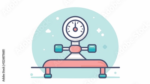 Wallpaper Mural Scale Fitness Healthy Lifestyle Icon Isolated Torontodigital.ca