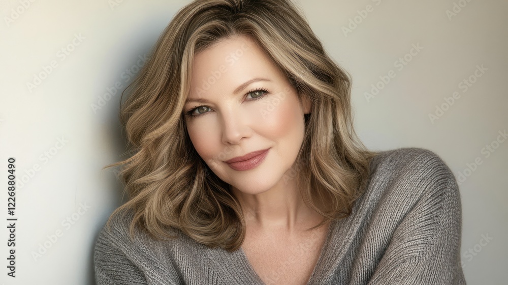 Headshot of a Woman with Blond Hair Wearing a Grey Sweater Headshot of a Woman with Blond Hair Wearing a Grey Sweater