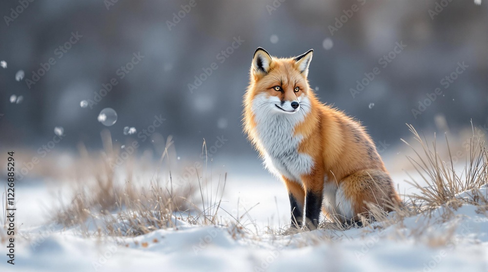 Red Fox in Snowy Landscape | Stunning Winter Wildlife Photography Red Fox in Snowy Landscape | Stunning Winter Wildlife Photography