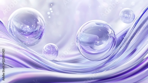 Wallpaper Mural Abstract Lavender Liquid Bubbles Swirling Design Torontodigital.ca