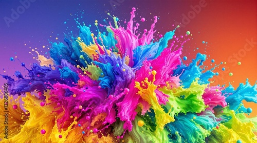 Explosive Burst of Color: Dynamic and Vibrant Background for Creative Projects