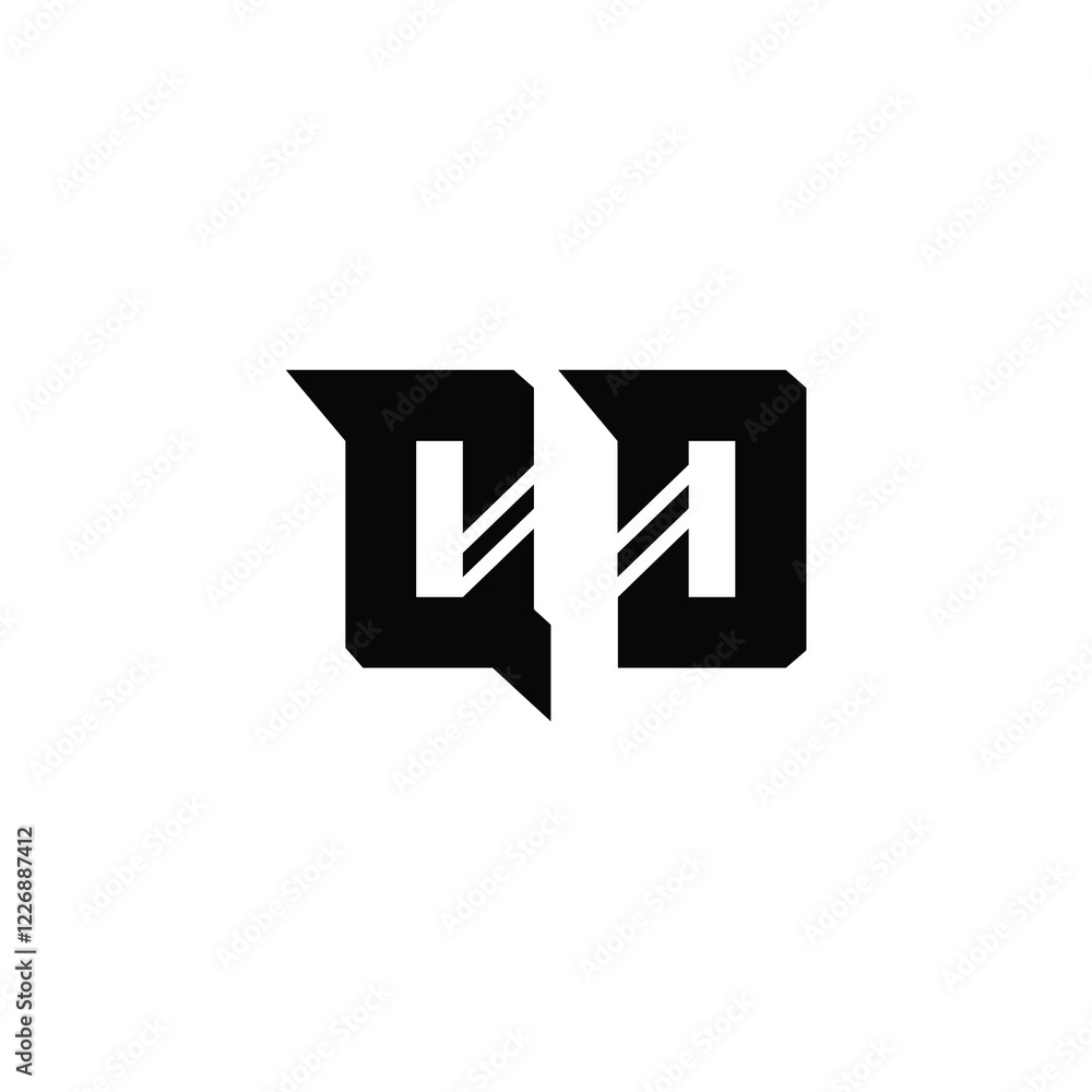 QD monogram logo design letter text name symbol monochrome logotype alphabet character simple logo QD monogram logo design letter text name symbol monochrome logotype alphabet character simple logo