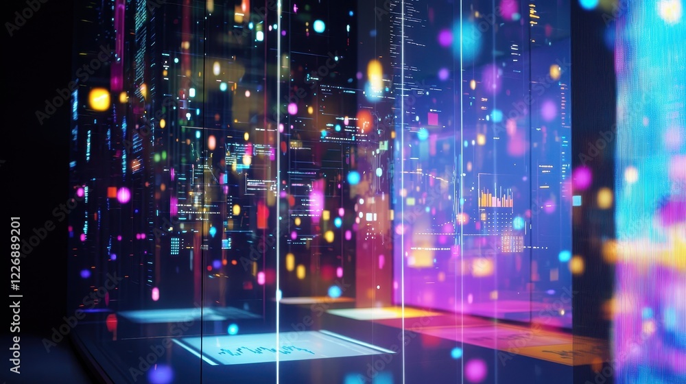 Obraz premium Holographic Data Visualization