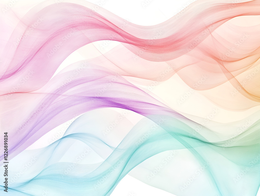 Abstract Flow: An ethereal abstract background featuring flowing, translucent ribbons of soft pastels, blending and intertwining to create a captivating dance of color and movement. Abstract Flow: An ethereal abstract background featuring flowing, translucent ribbons of soft pastels, blending and intertwining to create a captivating dance of color and movement.