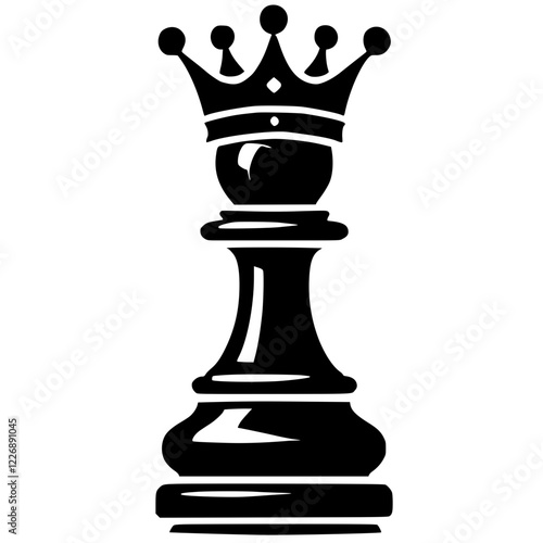 Chess king pawn silhouette