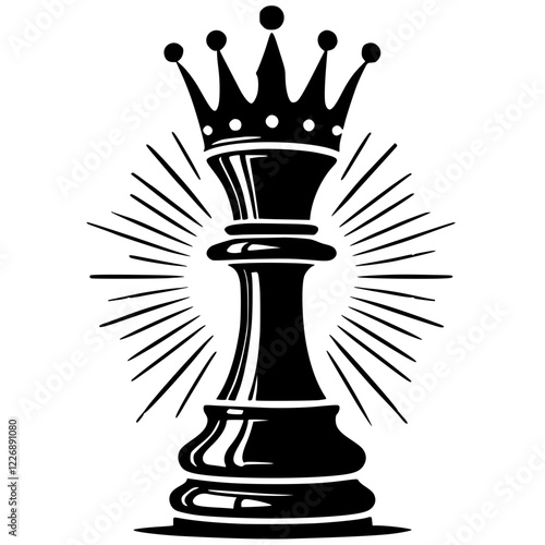 Chess king pawn silhouette
