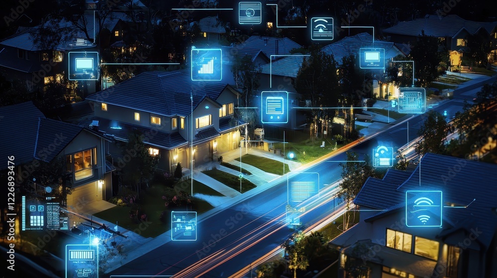 Fototapeta premium Digital Smart Grid Energy Management