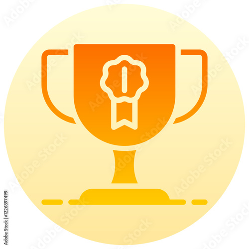 trophy vector round gradient icon