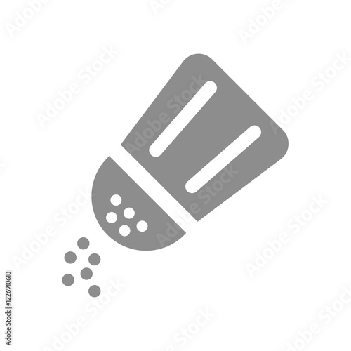 Salt or saltern vector icon. Sodium or saltshaker seasoning symbol.