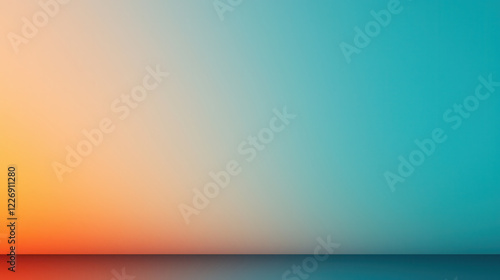 smooth gradient background image featuring light orange and teal hues, creating calming and serene atmosphere. Perfect for various design projects