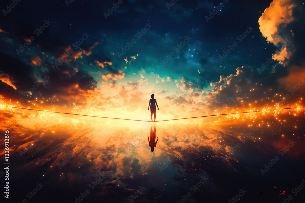 Obraz premium Find your balance. Embrace the journey. Discover your potential.