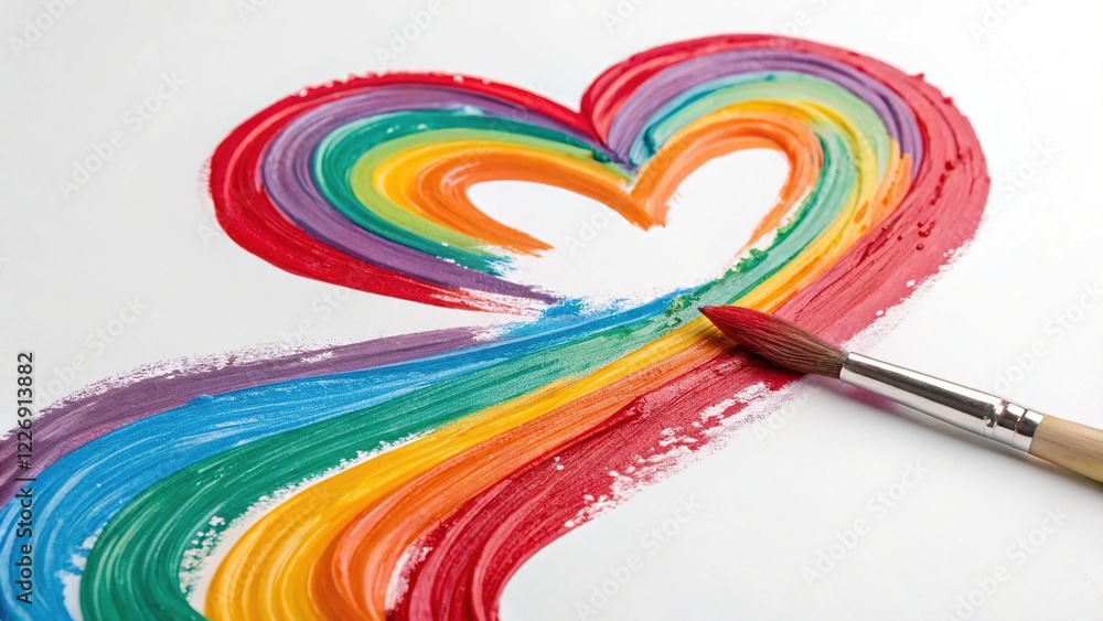 Obraz premium Joyful Valentine's Day Swirling Paint Strokes